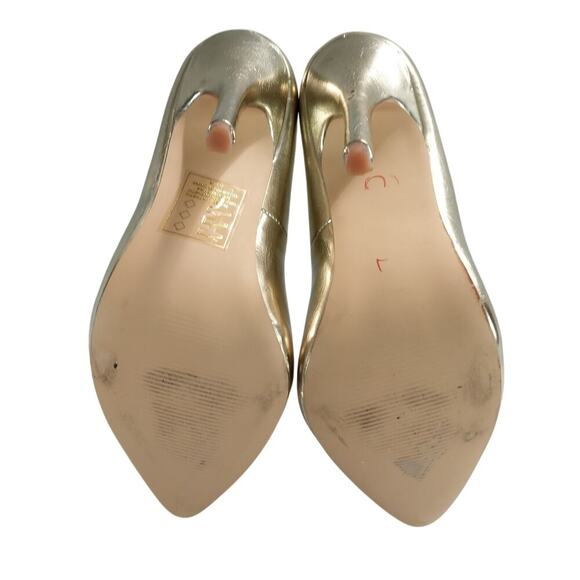 NWOT-1 SHOW! SIGNATURE! SHIMMERY GOLD VEGAN LEATHER CLASSIC INSPO PUMPS! SZ 7.5M - Picture 10 of 12